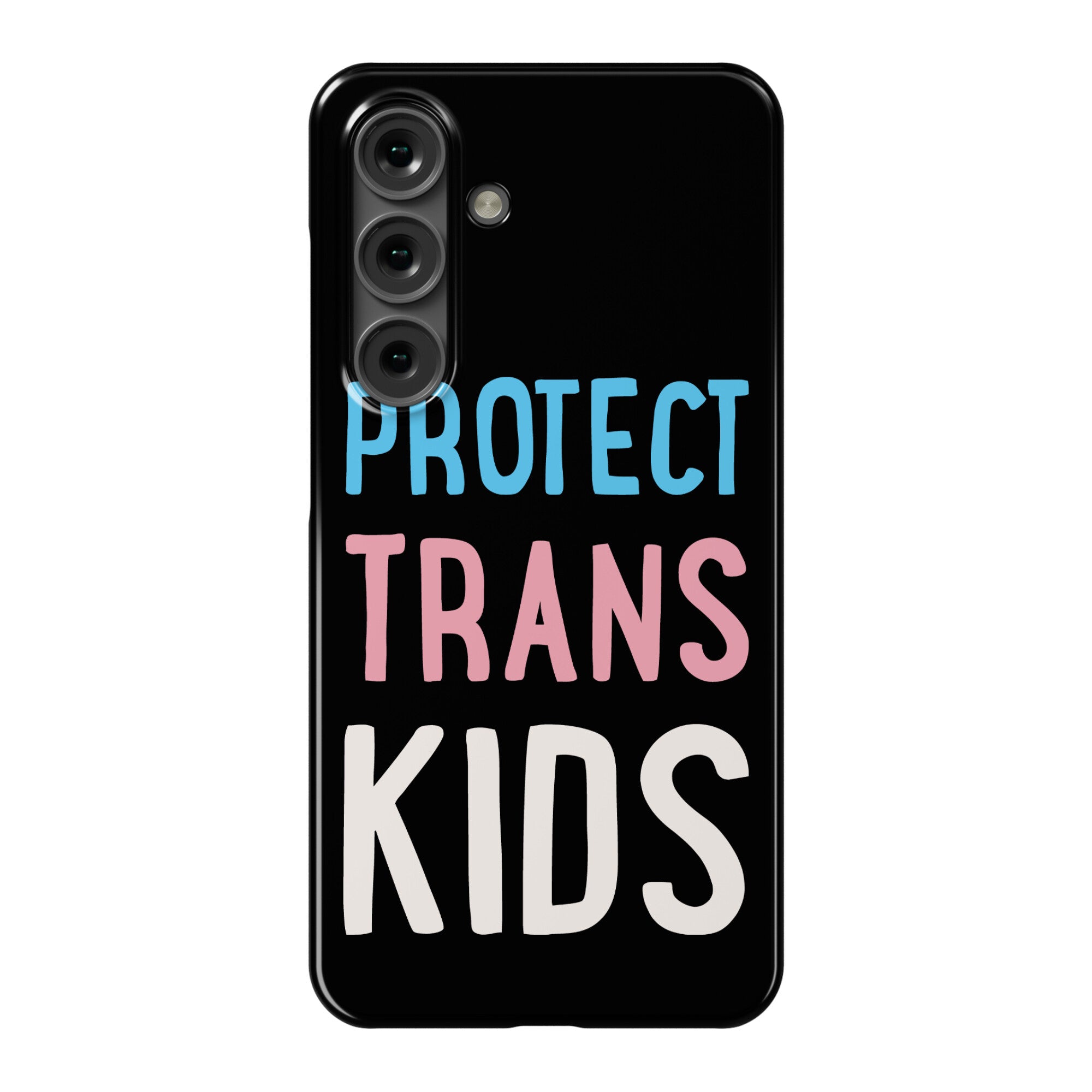 Protect Trans Kids White Print Phone Case